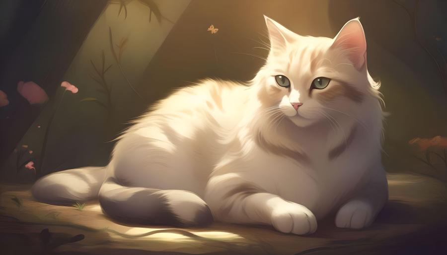 गरोदर असलेली मांजर माझ्याकडे एकटक बघत&nbsp;होती